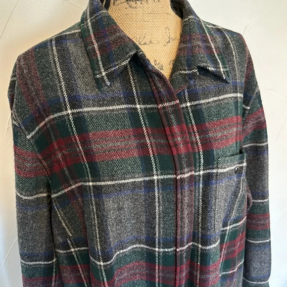 Ralph Lauren Oversized Lambswool Shacket Shirt Jacket EUC XL - Picture 2 of 6